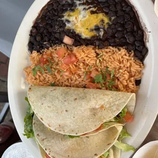 Shredded beef taco platter~