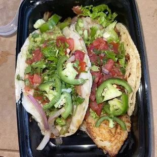 Fish Taco, Sauteed Veggies Taco
