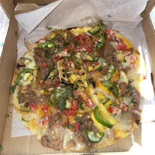 Blk Beans &amp; Veggies Pizza