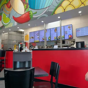 Inside available for eating