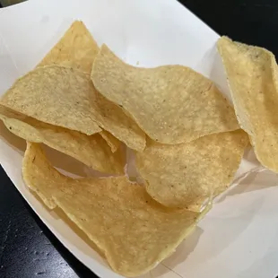 Complimentary chips with order.