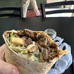 Cali burrito with guac