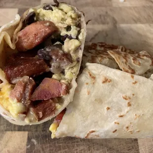 Chorizo breakfast burrito