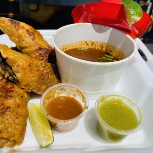 Quesa Birria flauta.