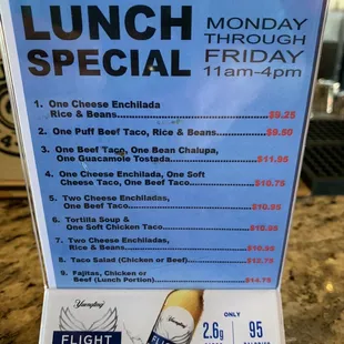 lunch specials