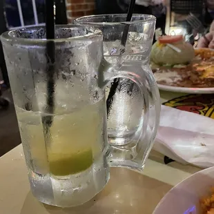 Half finished margarita