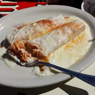 Sour Cream Chicken Enchiladas