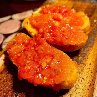 House Bread  with Tomatoes and Oil