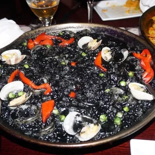 Black rice with calamari. 2.5/5 stars