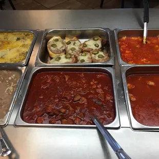 a variety of food items