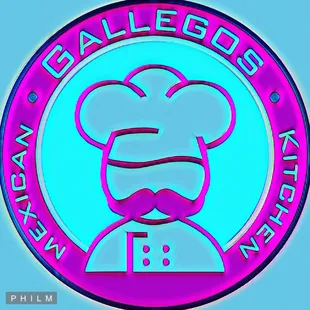 a neon sign of a chef