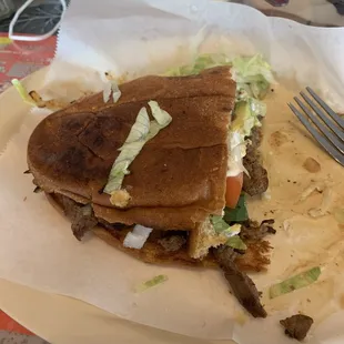 Beef fajita torta