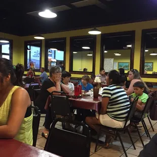 Random people in restaurant