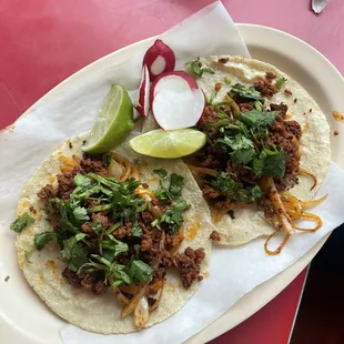 Delicious chorizo tacos