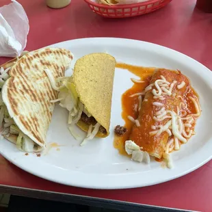 Number 10 Tostada Taco enchilada