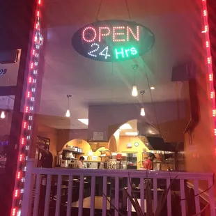 open 4 hrs neon sign