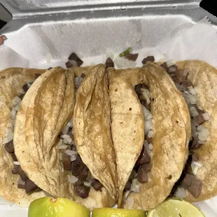 Lengua Taco (4) - Comes with hot sauce