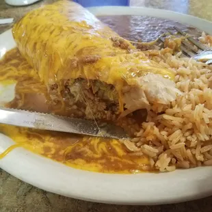 Jalisco burrito plate HUGE!