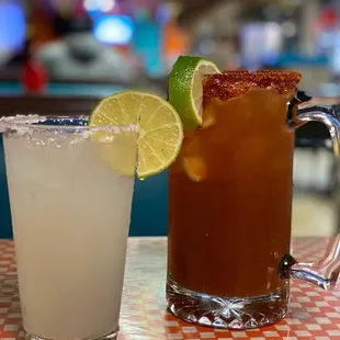 Paloma and michelada- so good!