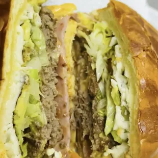 a cut in half sandwich