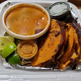 Queso birria (Fri &amp; Sat only) comes 3 to an order