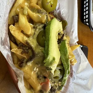 Asada Fries Ala Carte. Really good beef.