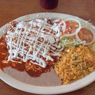 The enchiladas red with chicken.  They were amazing!