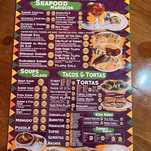 menu, sushi and sashimi