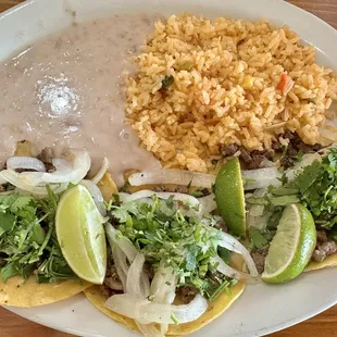 Tacos de fajita plato.