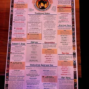 Food menu
