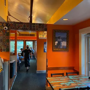 Indoor dining, very authentic ambiance!