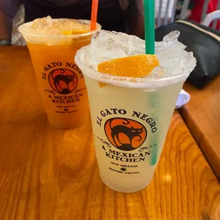 Traditional margarita and carrot margarita