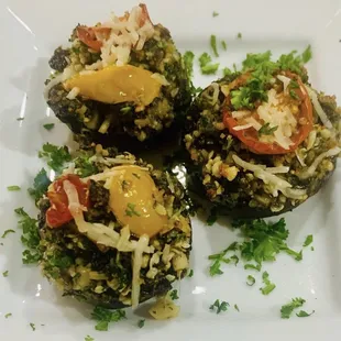 Vegan Stuffed Mushrooms. A perfect balance of flavors that satisfies your cravings. If you think they look good, wait until you try them!