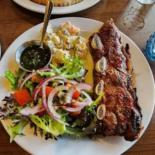Tira de Asada with Argentinian potato salad and side salad