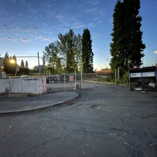 To the left of the &quot;angle in parking&quot; sign is where our vehicle was parked, along with other valet parked vehicles.