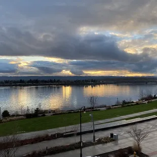 Sunset at the Waterfront nearby the  restaurant.