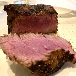 The filet, it was supposed to be medium rare but came out medium well. Although the texture was soft, the flavor was lost.