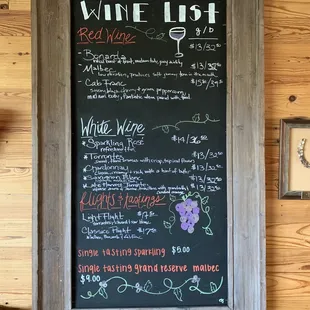 Wine Menu