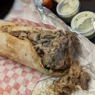 Chicken and beef shawarma