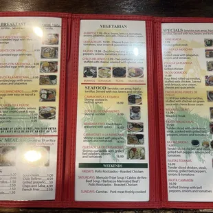 Menu inside