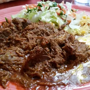 Birria. Plate is very hot!