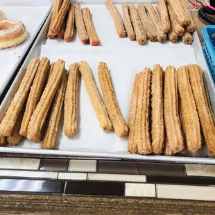 Different flavored churros