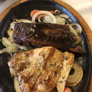 San Luis fajitas- chicken and pork ribs