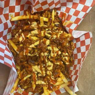 a basket of french fries