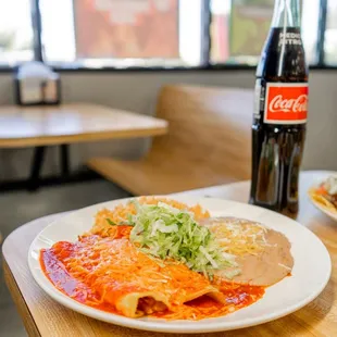 a plate of enchiladas