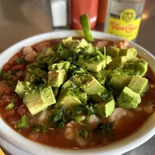 Vuelve a la vida (come back to life) cocktail with extra avocado... Really good!!!