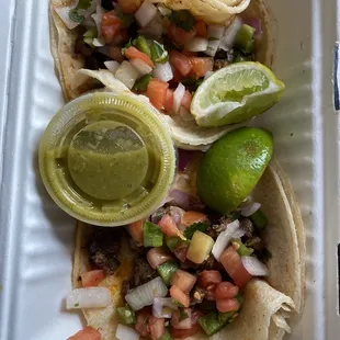 Tacos. I ate one and realized I didn't taco a pic.