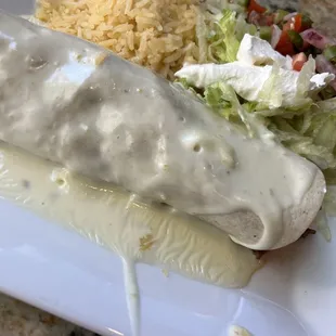Lunch fajita burrito