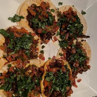 Steak &amp; chorizo tacos