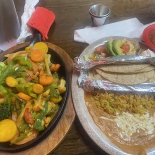 Vegetarian fajita Tacos